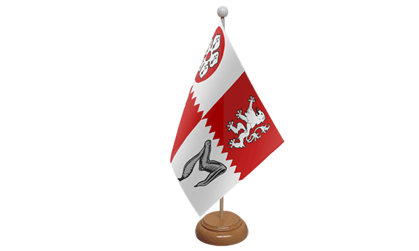 Leicestershire Small Flag with Wooden Stand